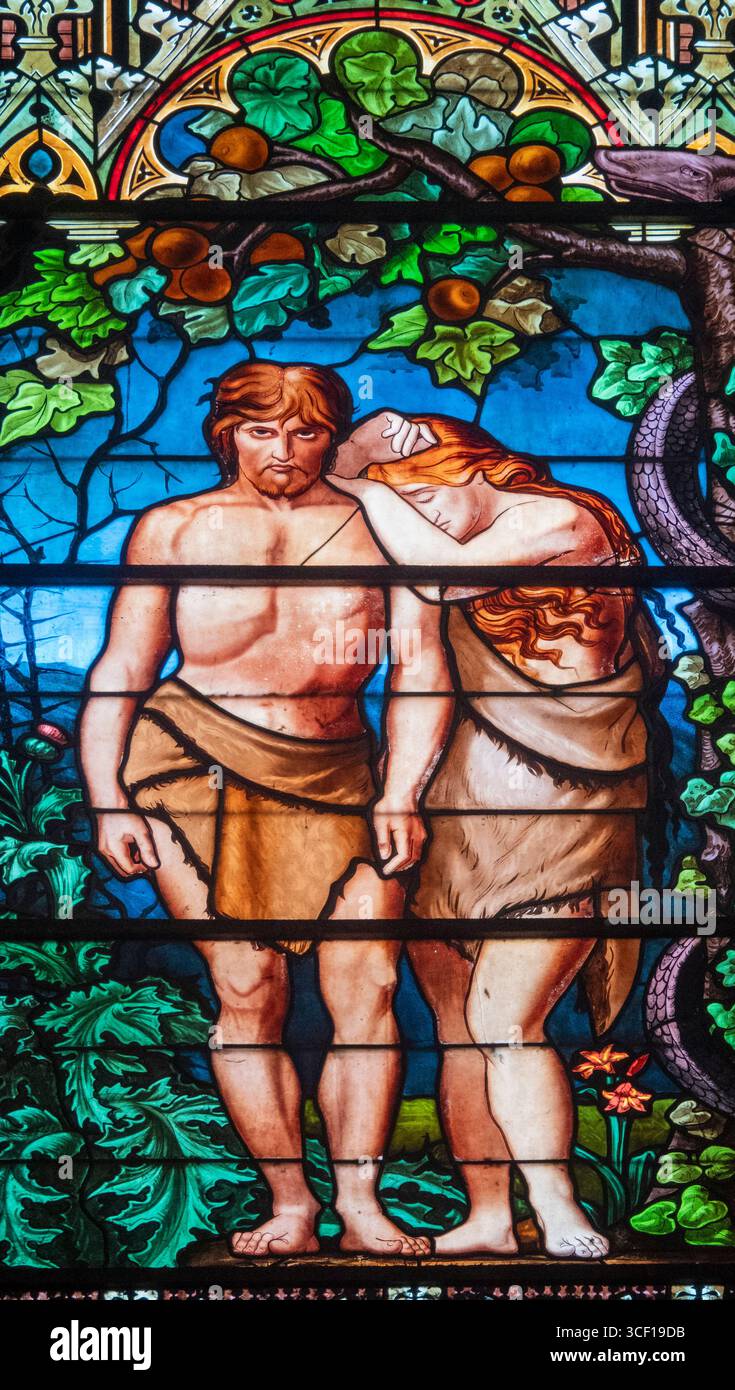 Adam and eve tempted by snake hi-res stock photography and images - Alamy