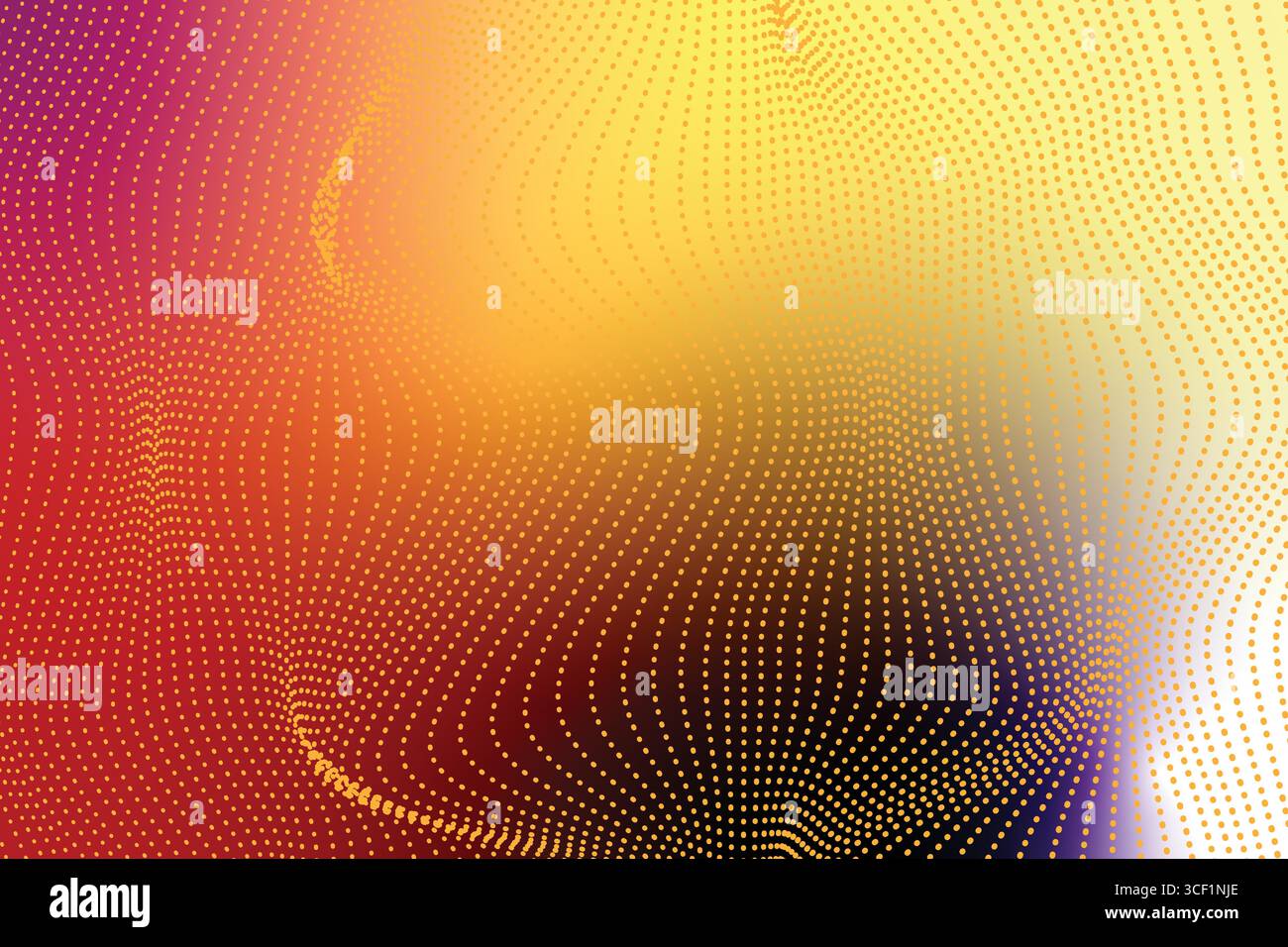 Abstract Dotted Wave Background with Vibrant Dots and Gradient Colors. Stock Vector