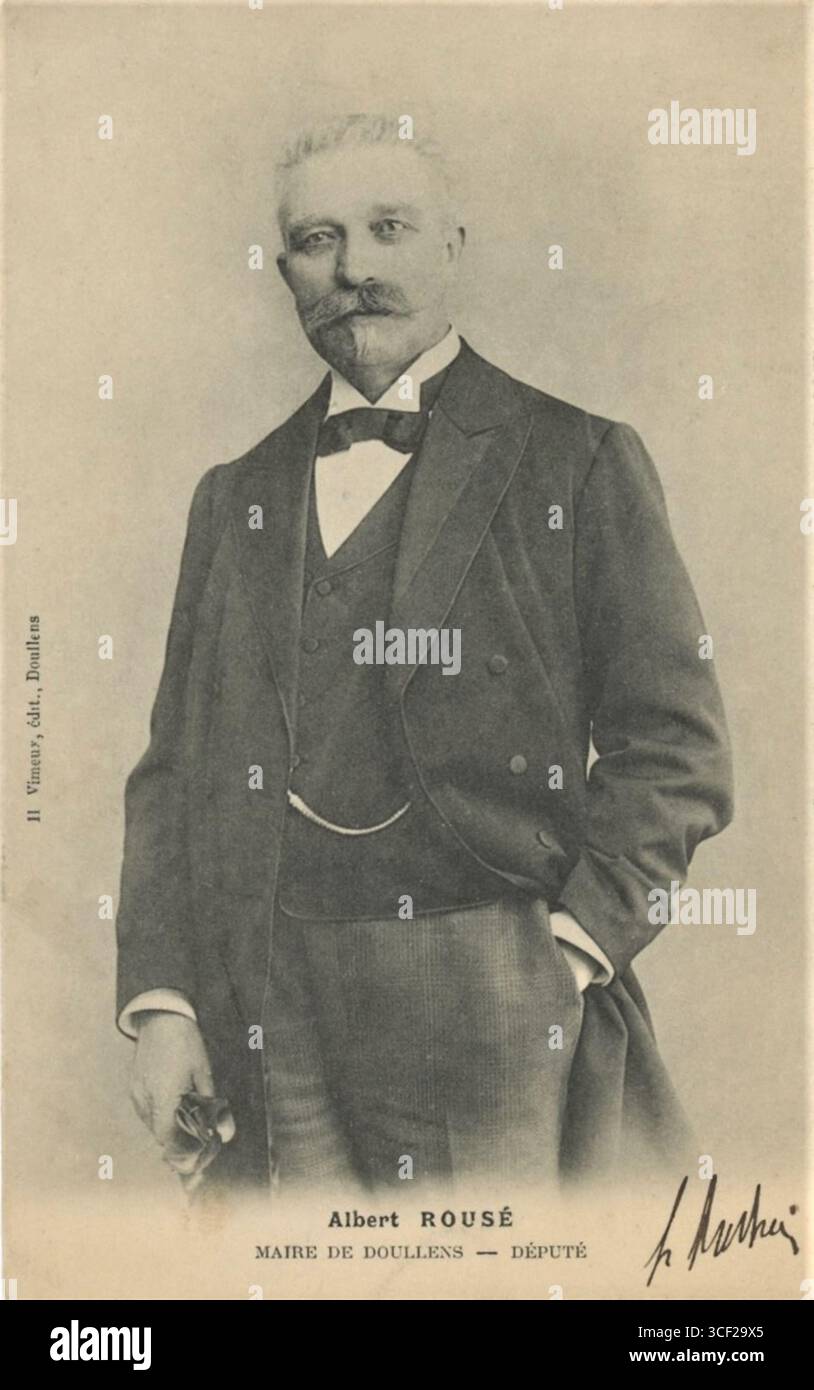 Albert Rousé, a notable figure from the early 20th century, captured in ...