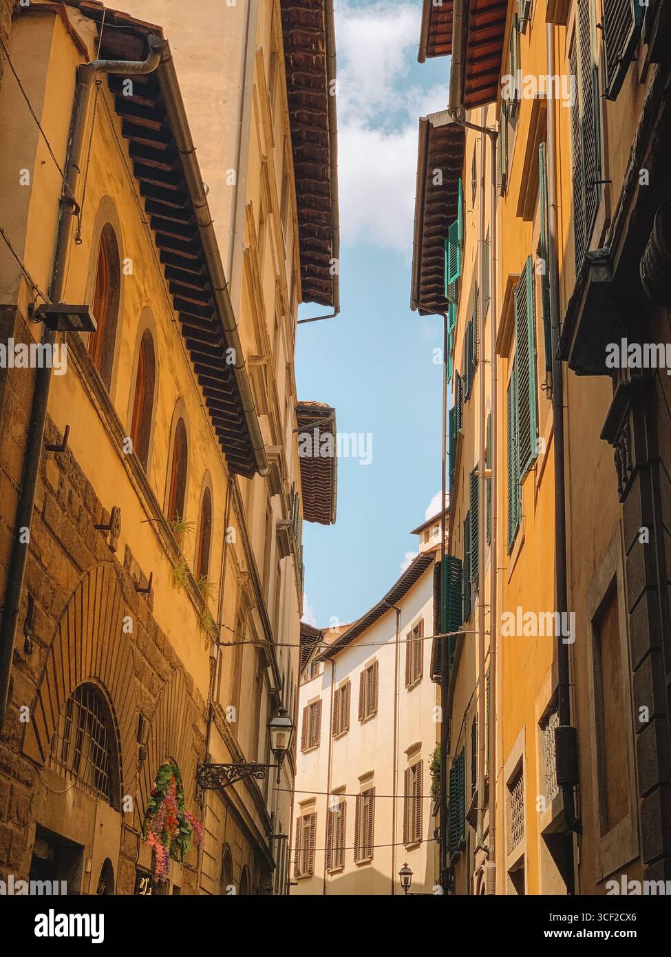 Atmospheric buildings in the streets of Florence, Italy - Smartphone Captured Stock Image