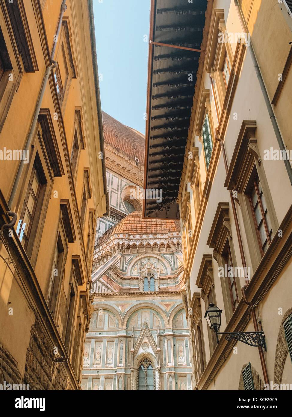 View of the Duomo Cathedral of Santa Maria del Fiore in Florence Italy - Smartphone Captured Stock Image
