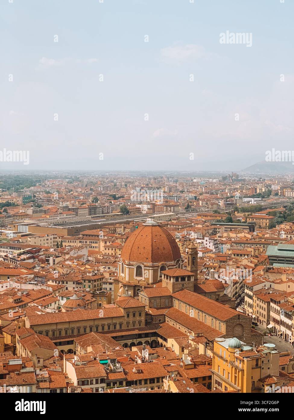 Aerial view of historic buildings in Florence, Italy - Smartphone Captured Stock Image