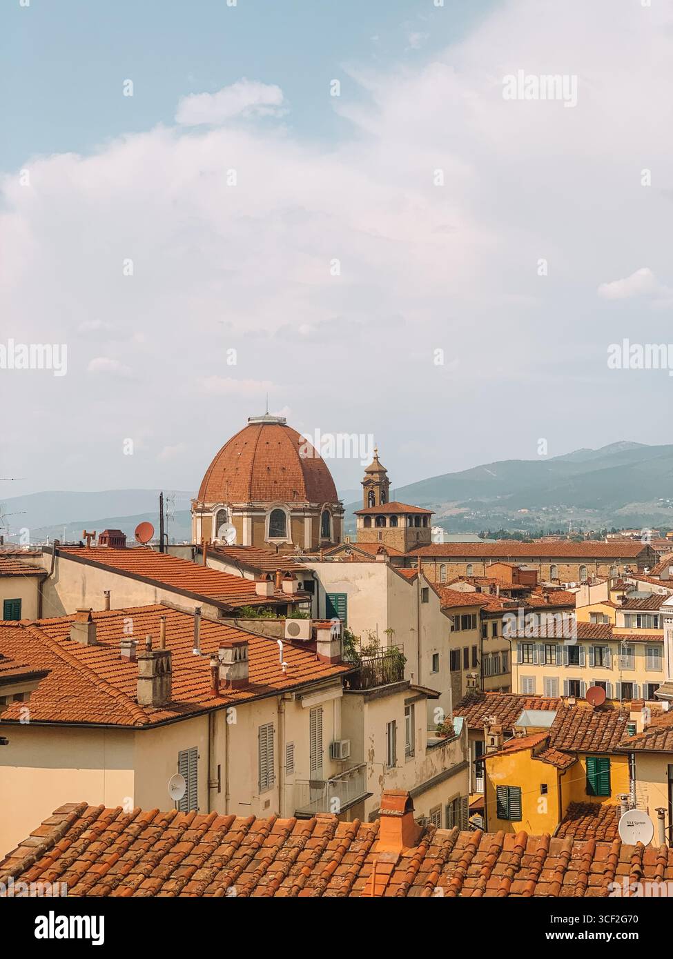 Aerial view of historic buildings in Florence, Italy - Smartphone Captured Stock Image
