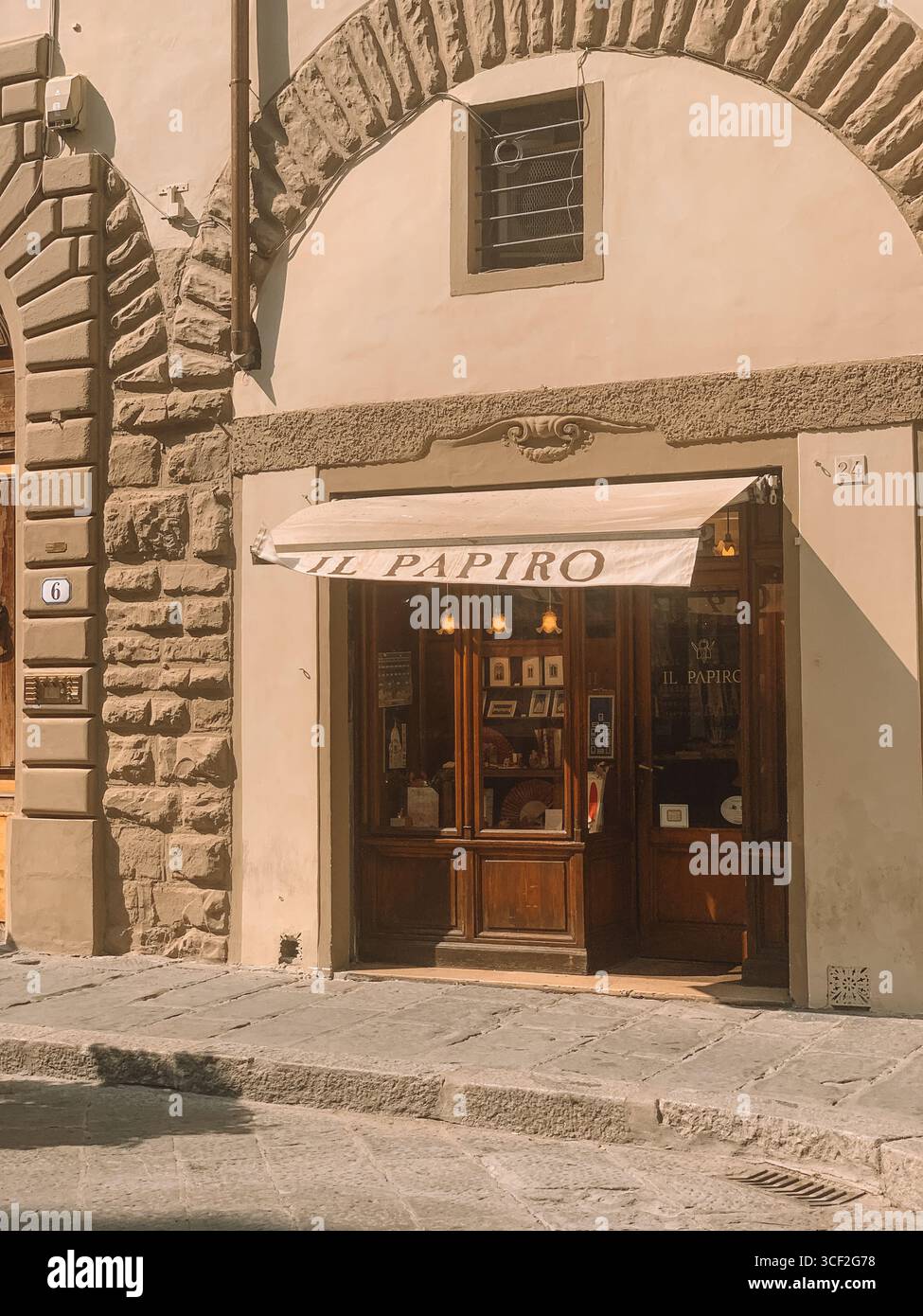 Atmospheric buildings in the streets of Florence, Italy - Smartphone Captured Stock Image