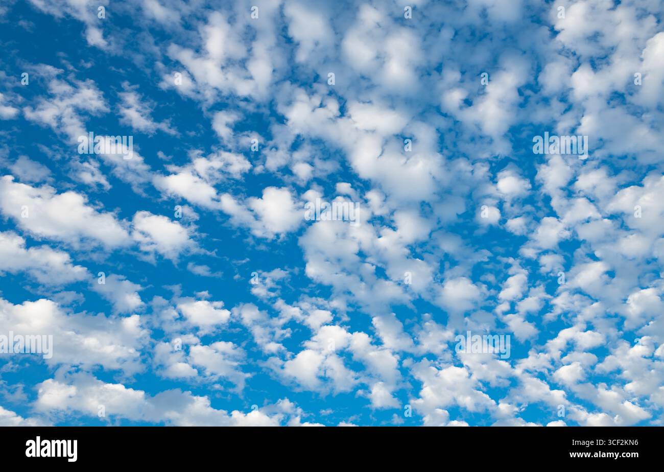 Highly detailed blue cloudy sky background Stock Photo