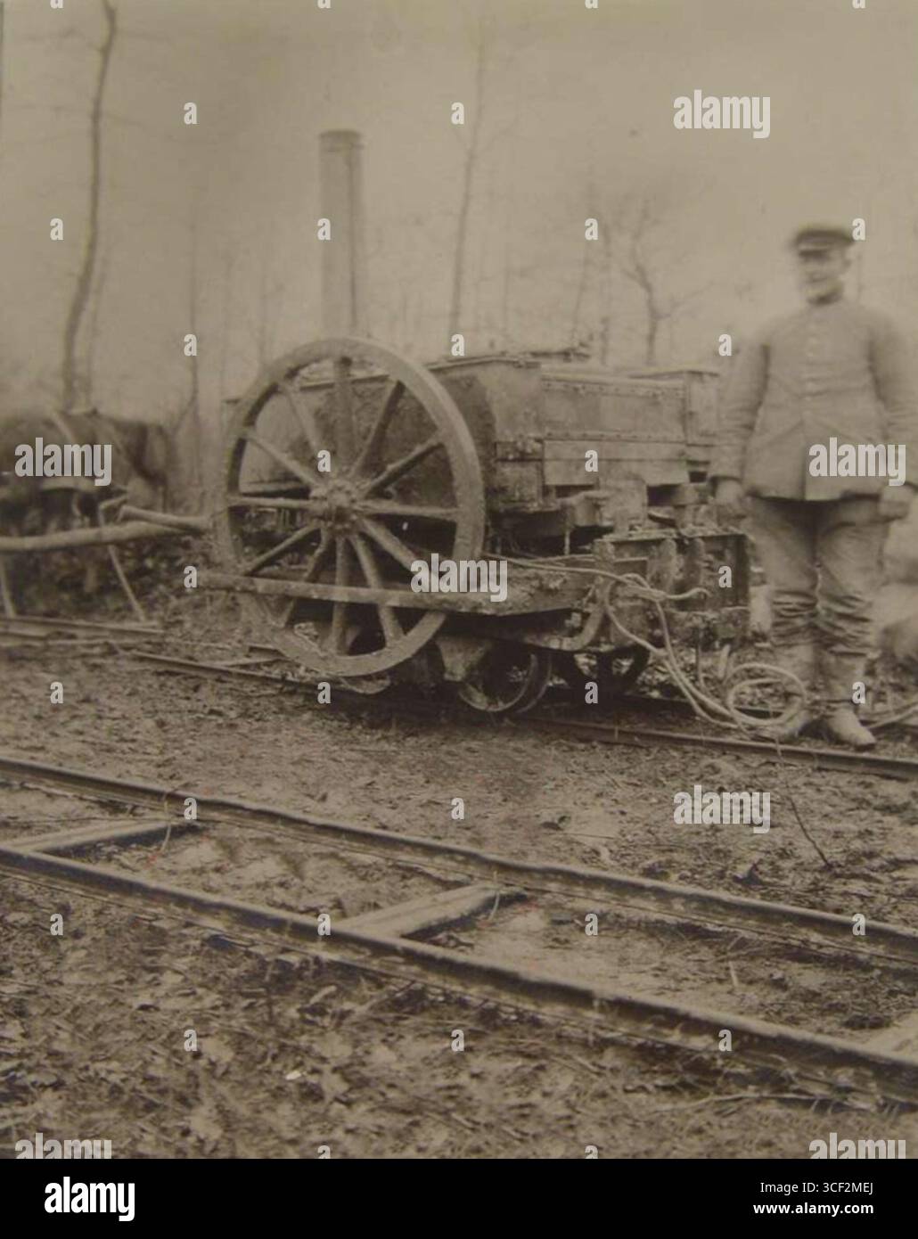 A photograph of a field kitchen (Feldküche) used by infantry units ...