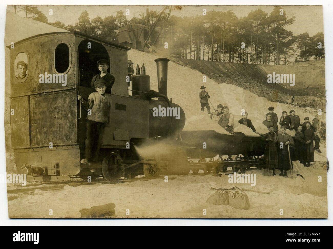This photograph from around 1925 shows the field railway locomotive of ...