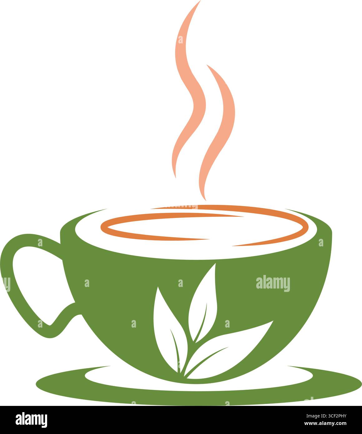 Tea drink logo  icon illustration Stock Vector