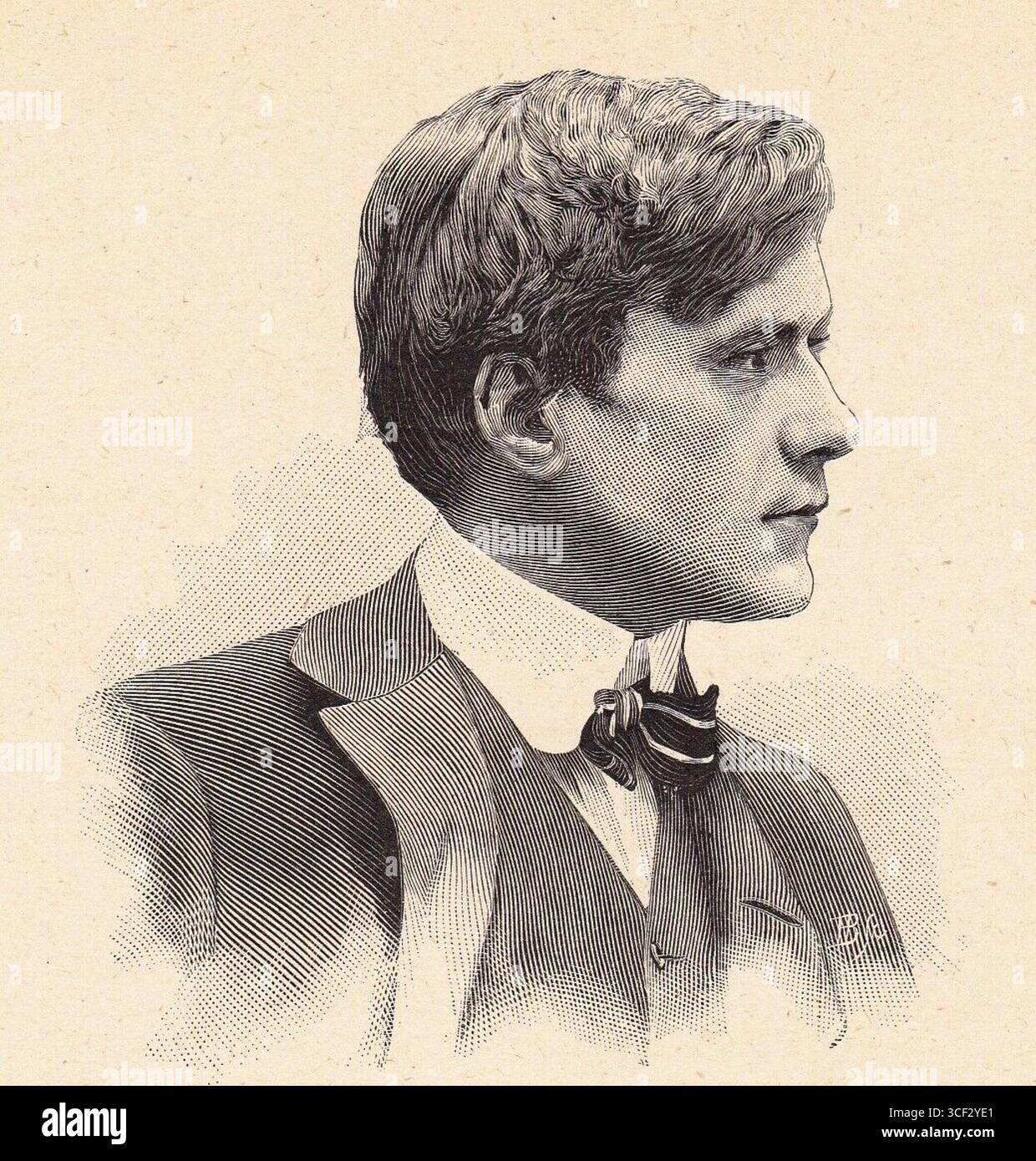 A portrait of Georges Goursat, also known as Sem, featured in the Album ...