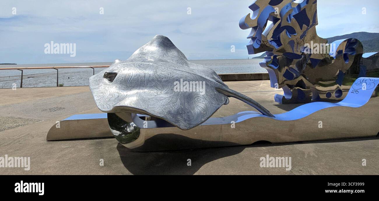 Cairns fish sculpture australia hi-res stock photography and 