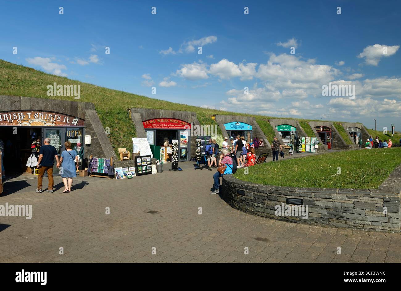 Visitor Center at the Cliffs of Moher, Province of Munster, County Clare, Atlantic Ocean, Ireland Stock Photo