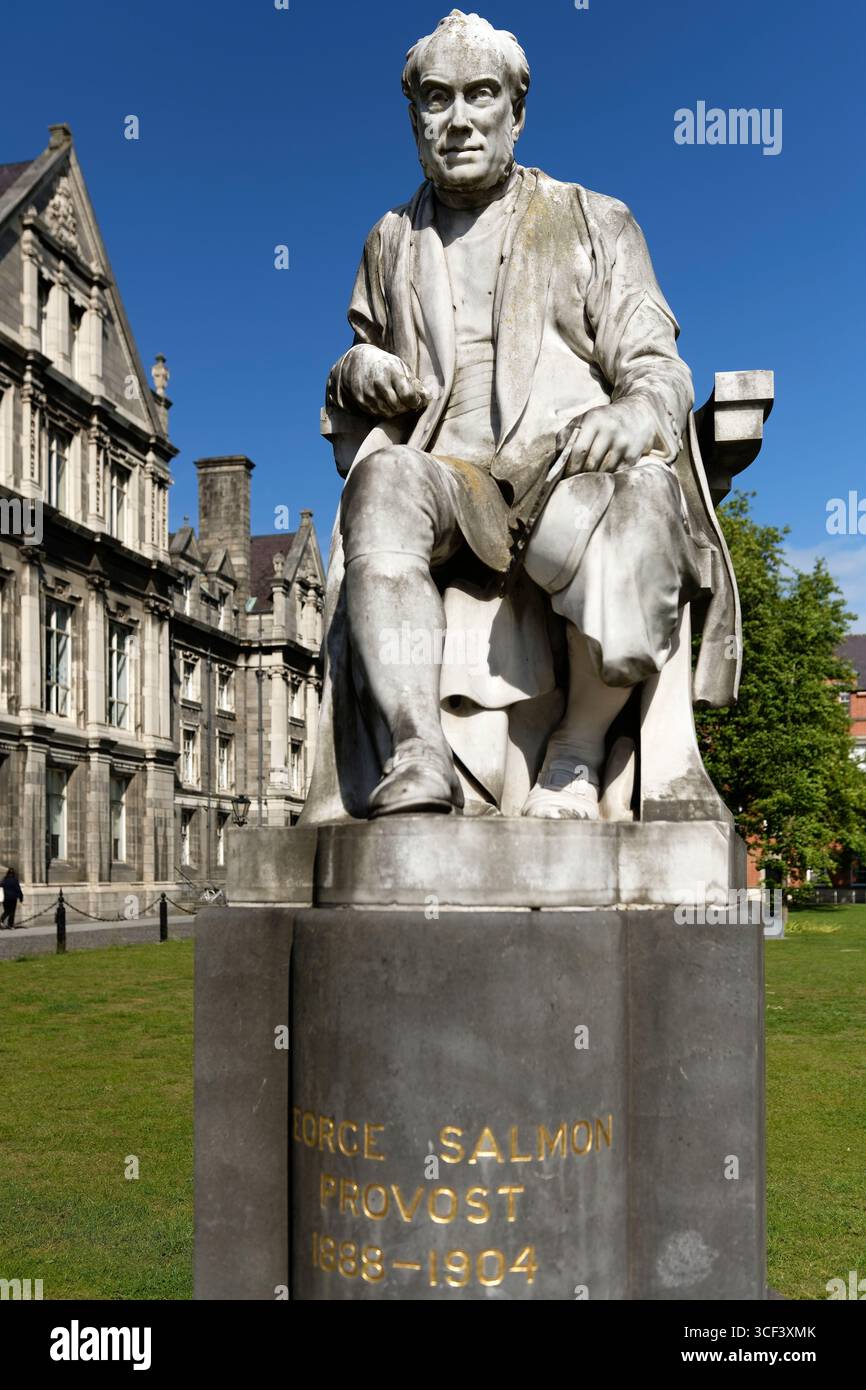 Trinity College with the statue of George Salmon in Library Square ...