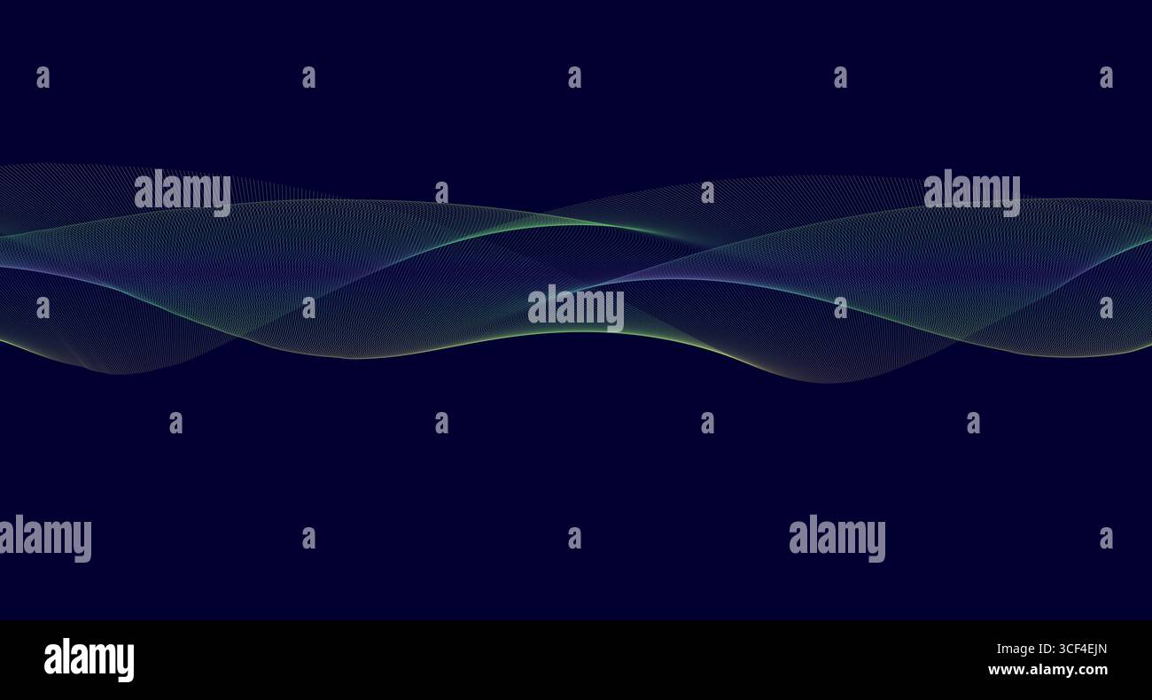 Abstract gradient flow with mesh design on dark blue background Stock ...