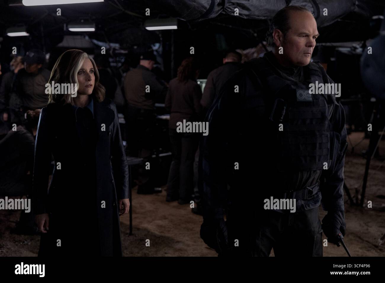 Thunderbolts* (2025)Valentina Allegra de Fontaine (Julia Louis-Dreyfus)   Holt (Chris Bauer) *Filmstill - Editorial Use Only* see Special Instructions Stock Photo