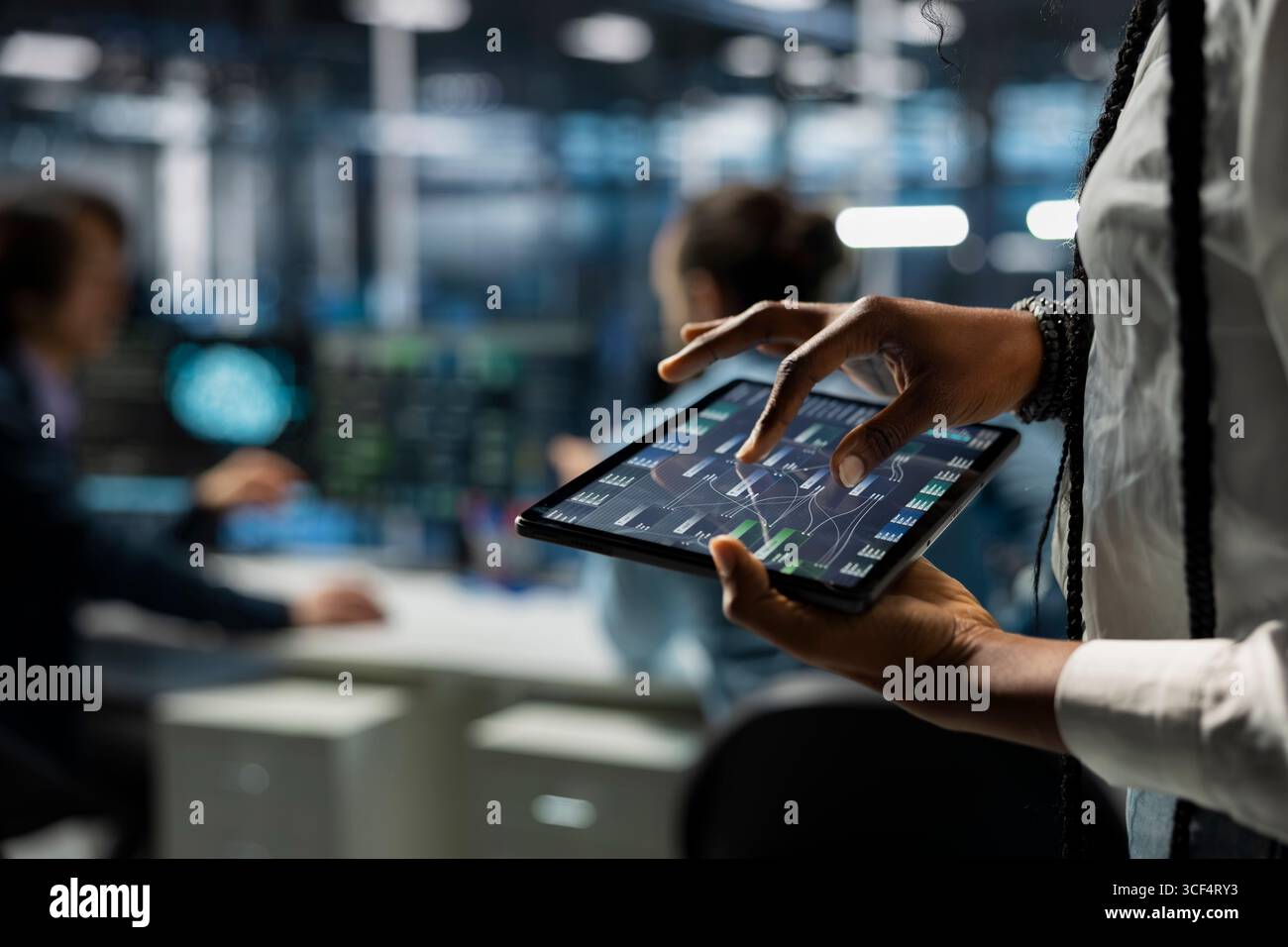 Using ai software tablet close hi-res stock photography and images - Alamy