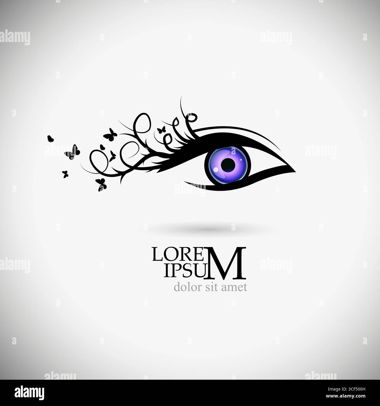 eye logo . hand drawn. Not AI, Vector illustration Stock Vector