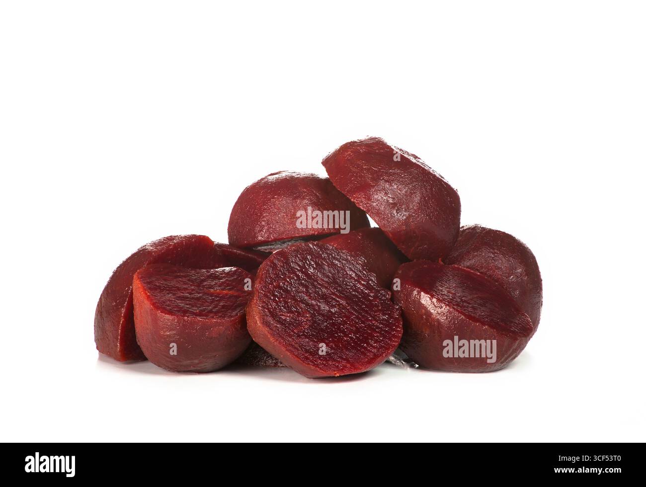 Raw Beetroot closeup isolated on white background Stock Photo