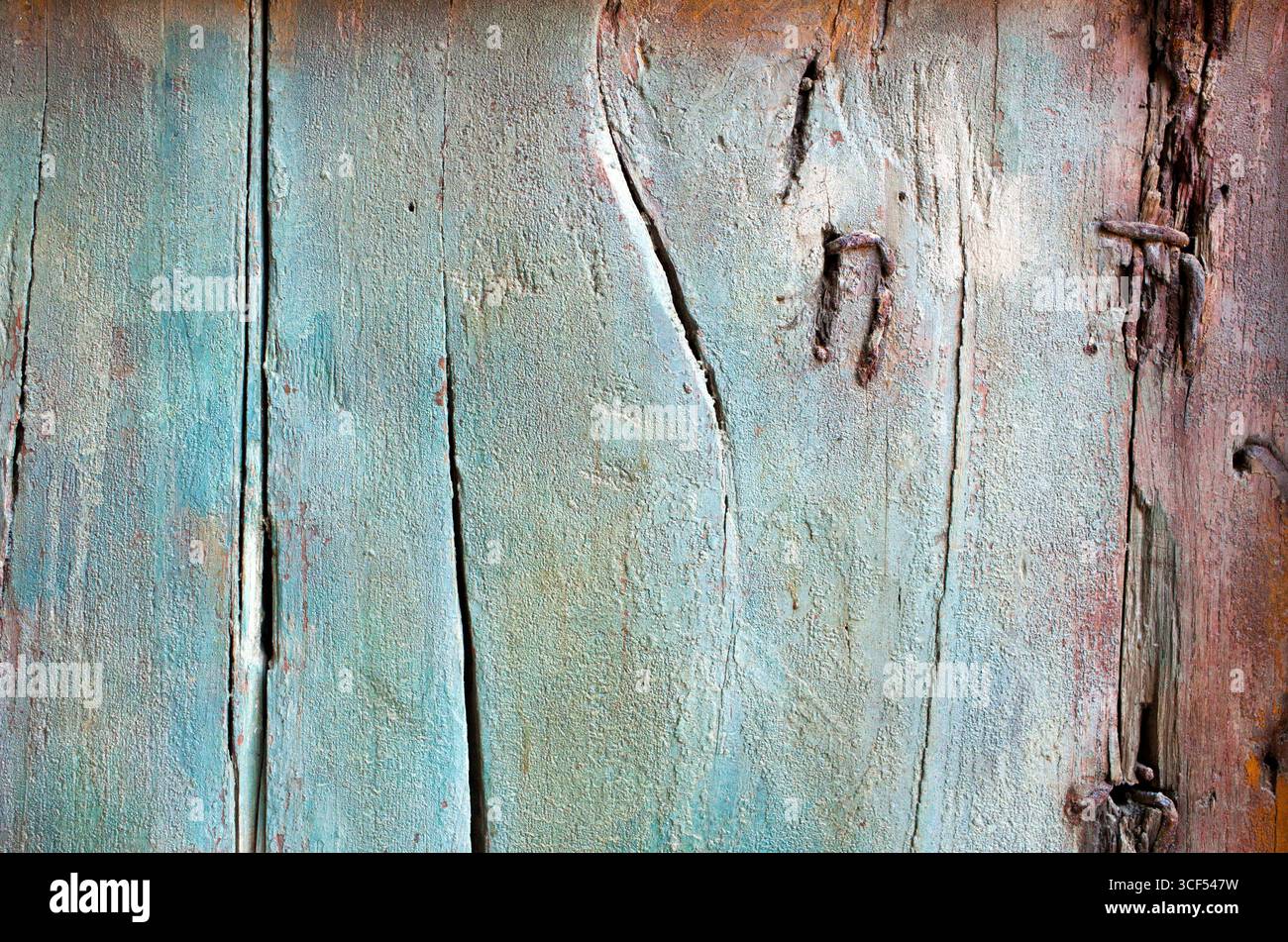 Old grunge wooden wall planks background Stock Photo