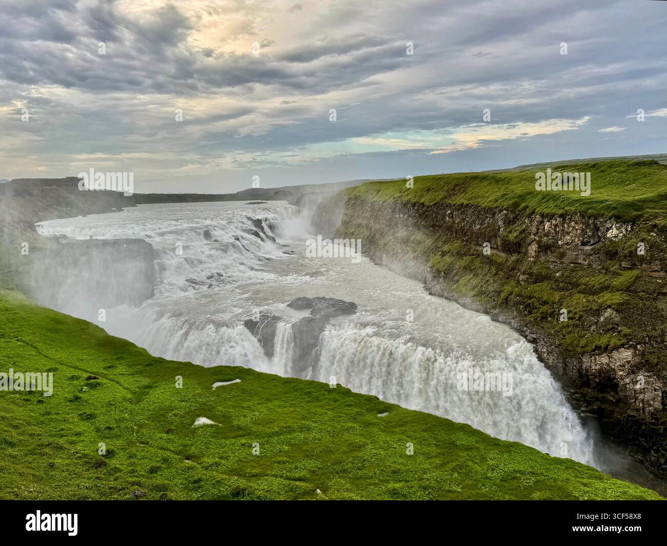 Gullfoss on a summer's evening. - Smartphone Captured Stock Image