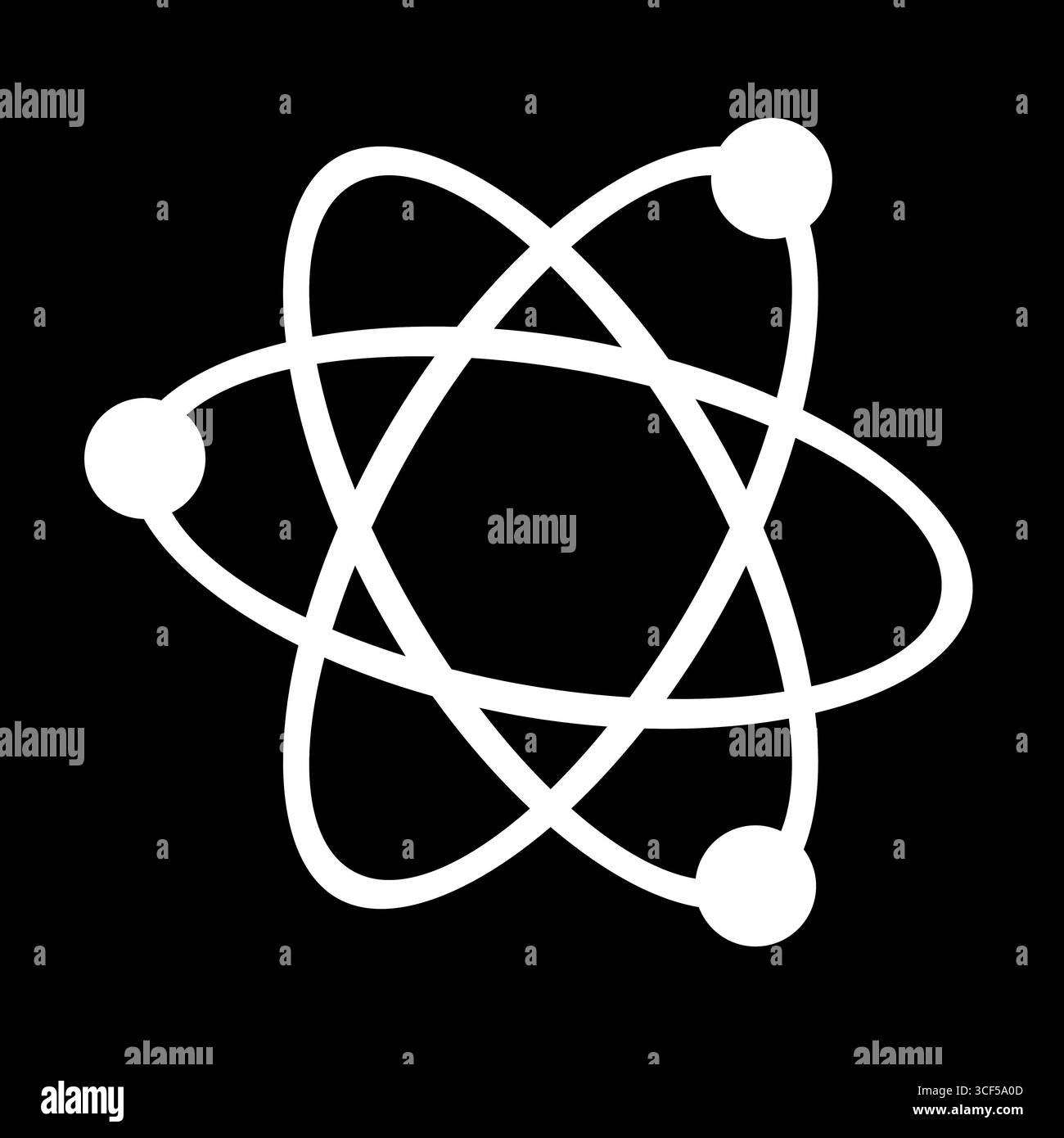 Abstract Geometric Projection Concept Pattern. Silhouette of Atomic ...