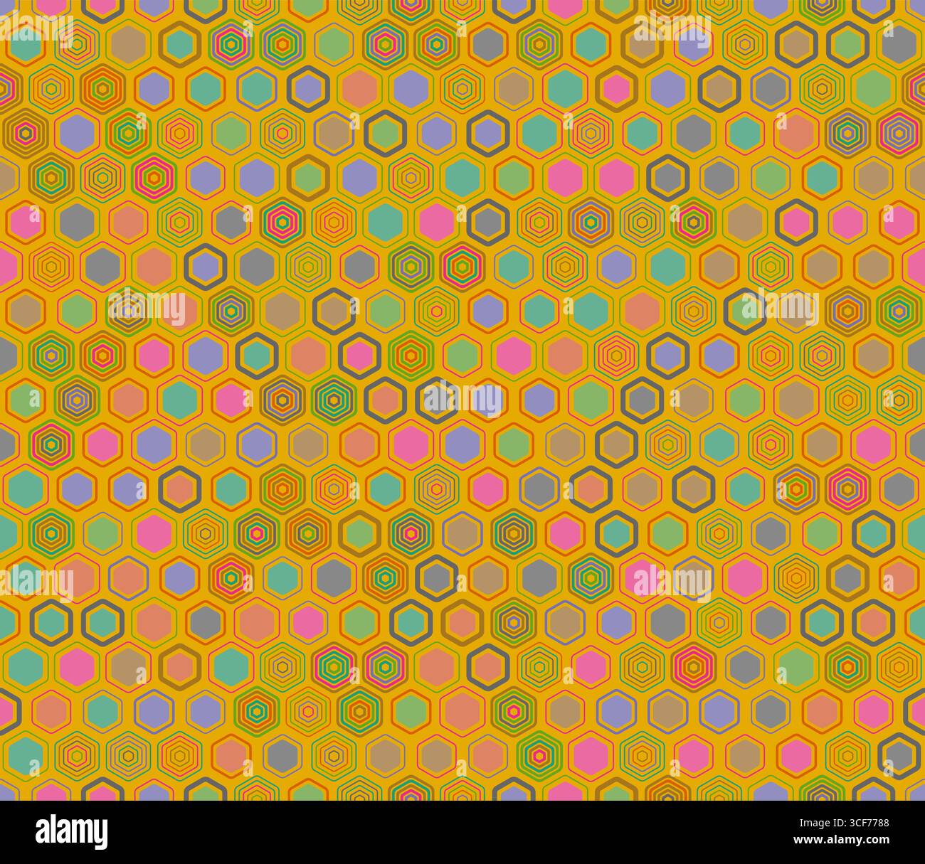 Hexagon grid background. Geometric elements of varied style and color ...