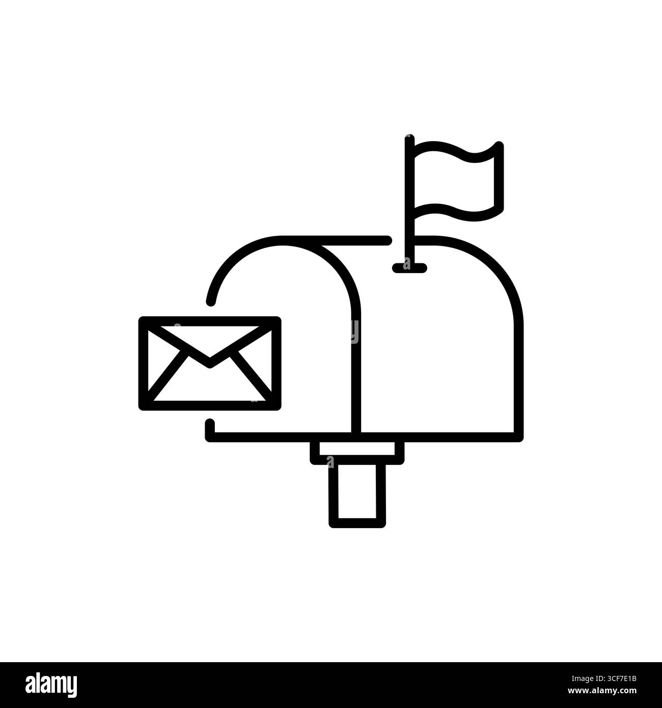 Mailbox Icon, Line style icon vector illustration, Suitable for website, mobile app, print, presentation, infographic and any other project. Stock Vector