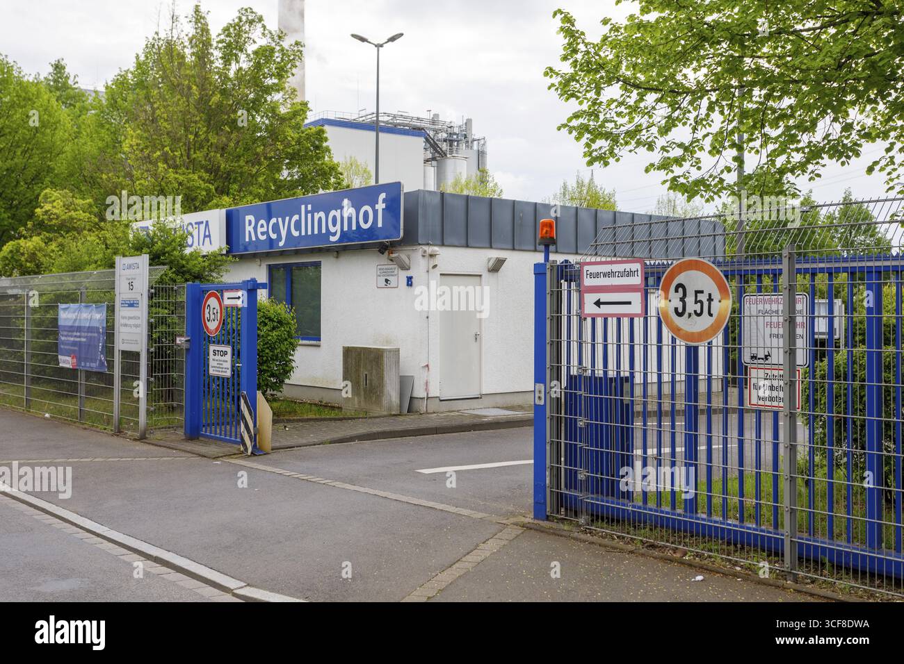 Recycling yard of Awista Duesseldorf, collection of recyclable and ...