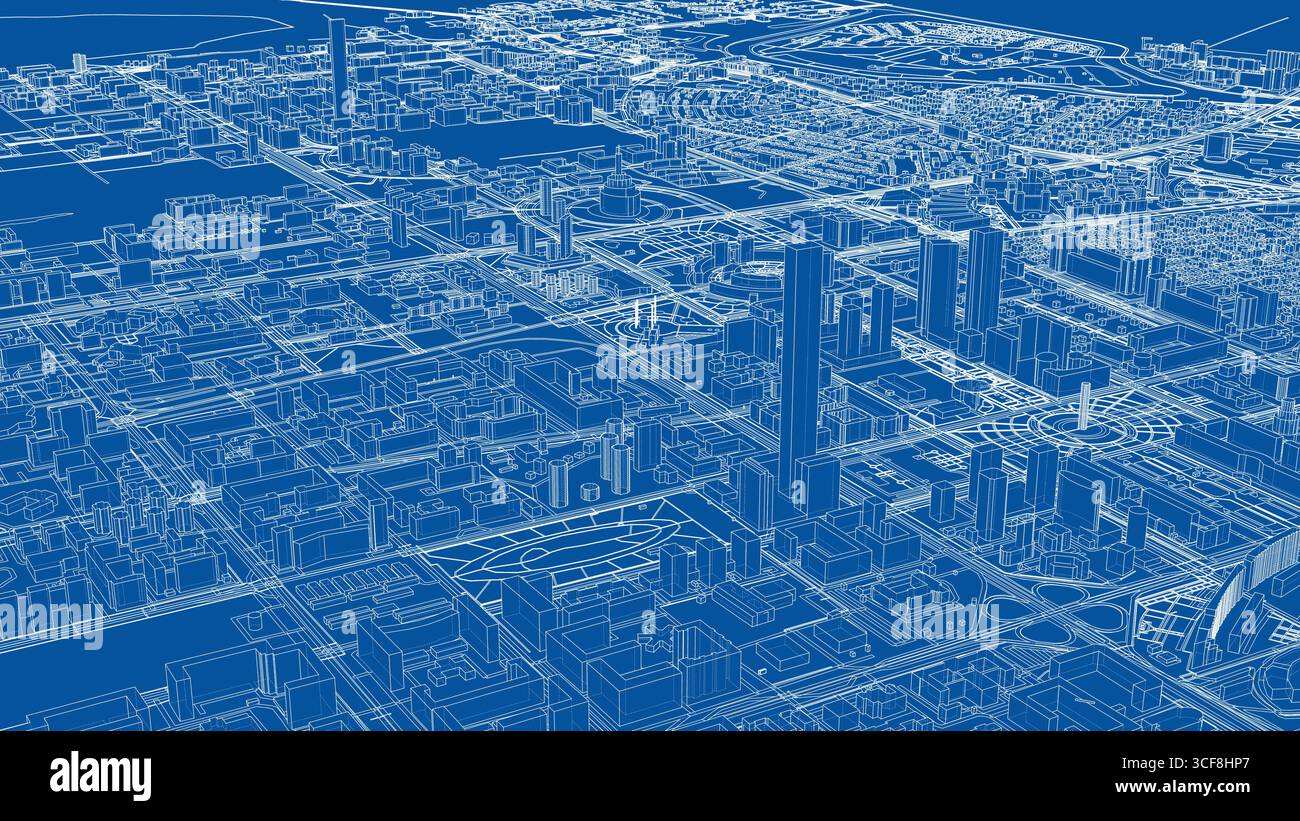 Intricate Urban Blueprint Stock Vector Image & Art - Alamy