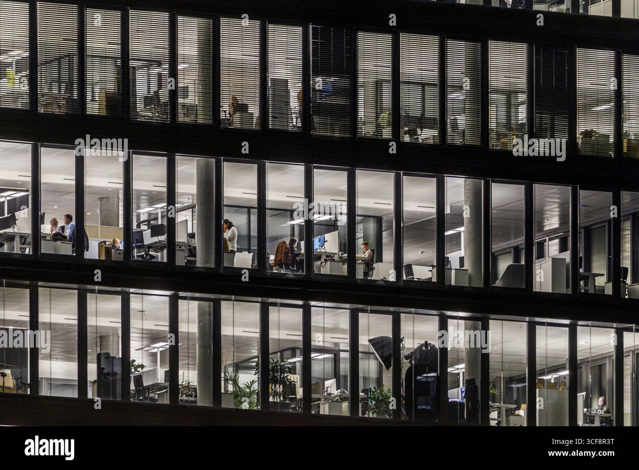 Office building in the late evening Stock Photo