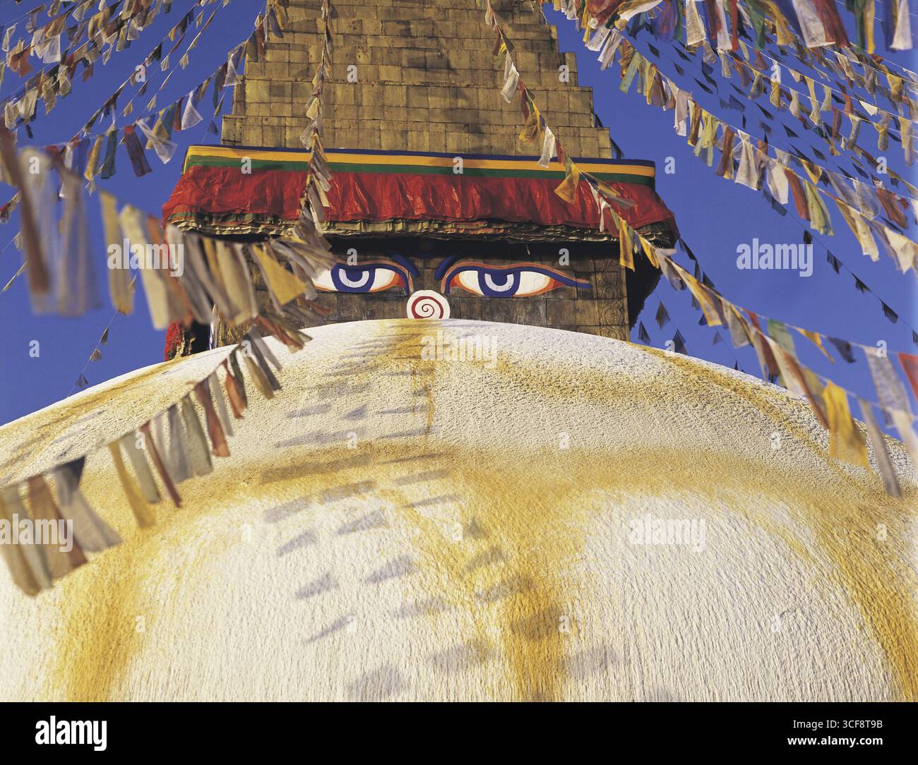 The great stupa of Bodnath, Bauda, in the Kathmandu Valley, Nepal ...