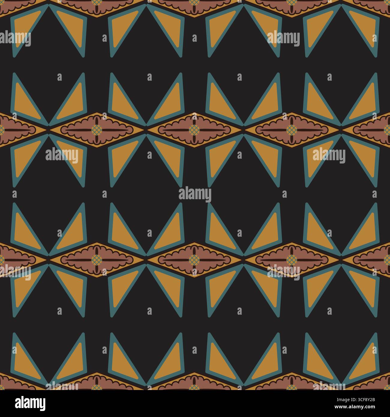 Repeating classical ornament seamless pattern; blue ornament repeating Stock Vector