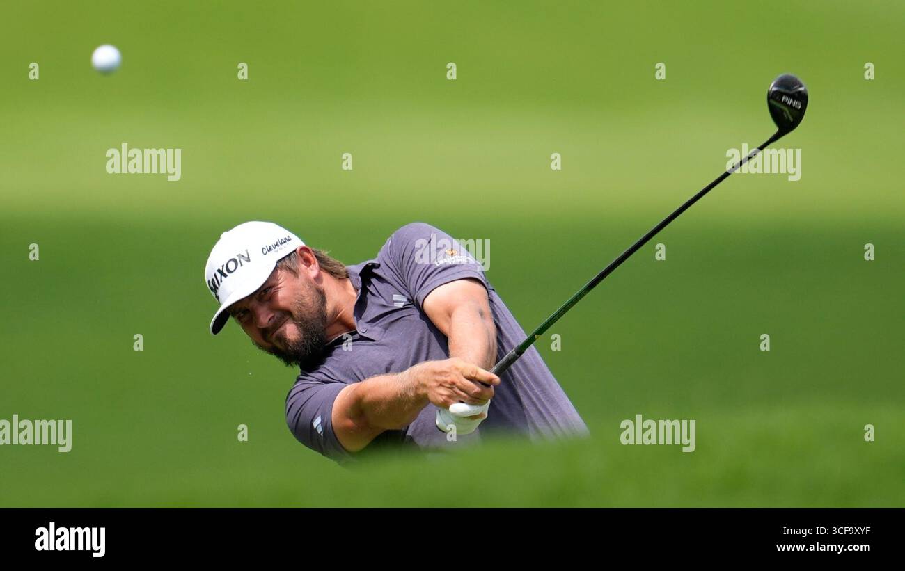 Andrew Novak hits from the first fairway during the first round of the ...