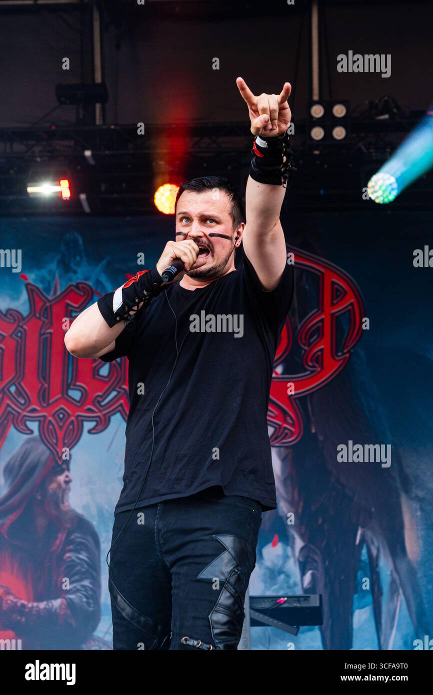 16.08.2025, Cudrefin, Rock the Lakes, Ensiferum, Pekka Montin (Photo by ...