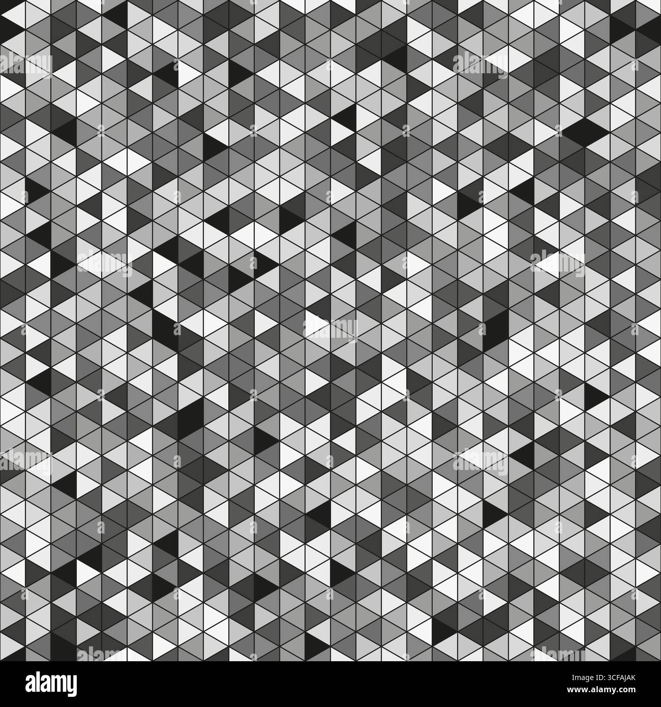 Triangle grid pattern. Geometric wireframe background. Grayscale line ...