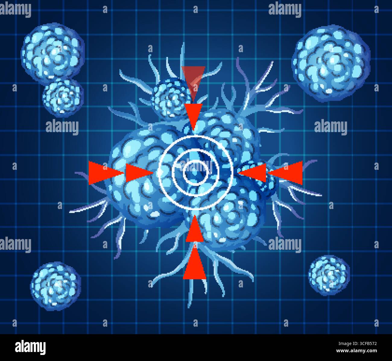 Targeting cancer cells Stock Vector Images - Alamy