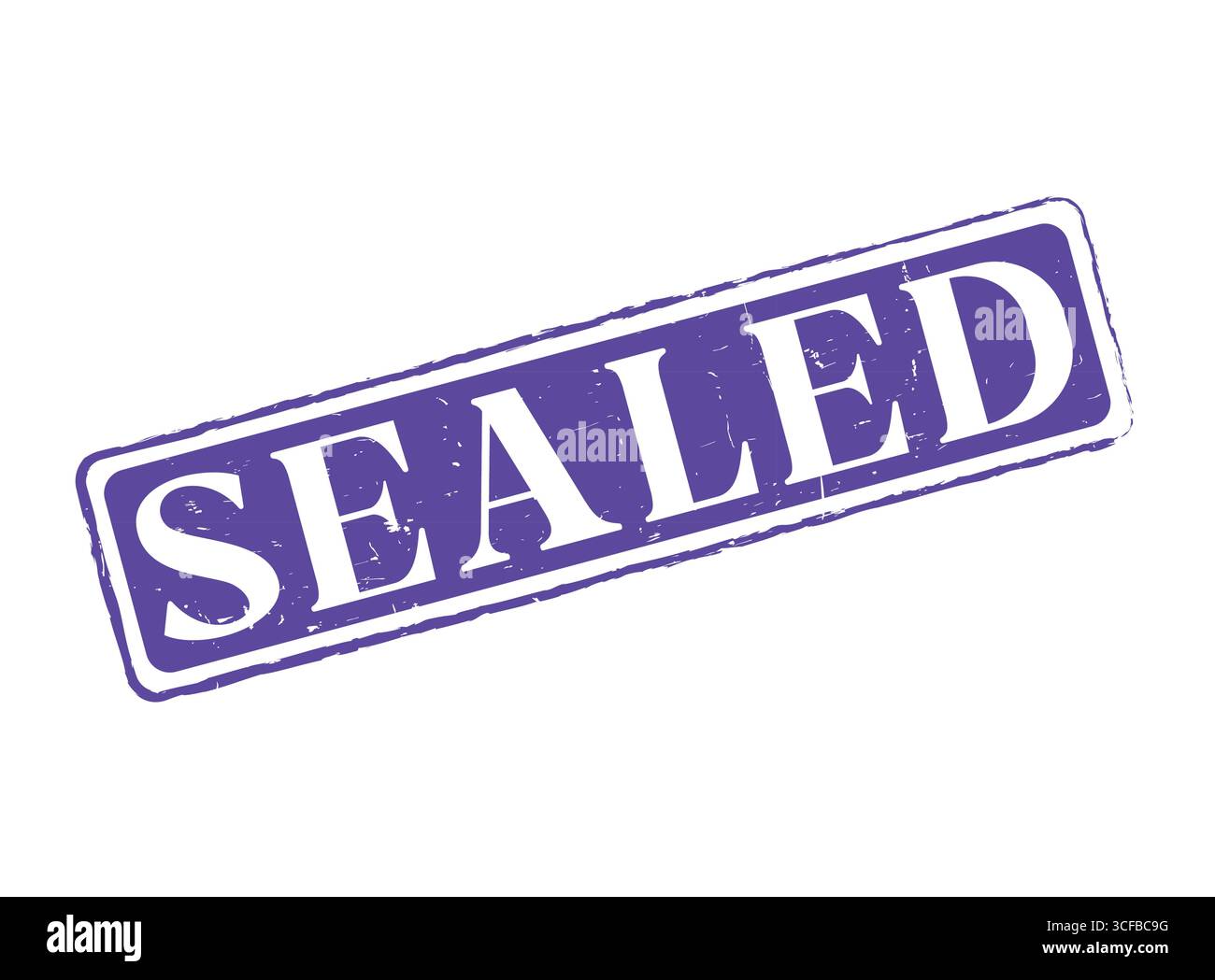 A SEALED Rubber Stamp Seal for Official Documents Stock Vector
