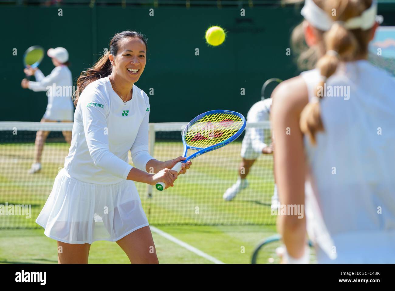 Anne Keothavong (GBR) Invitational Players Media Hour at The Championships 2025, Wimbledon Stock Photo