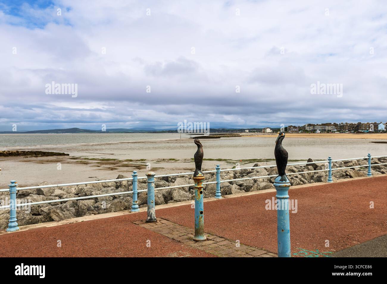 Low tide at Morecambe Bay in north-west England. Stock Photo