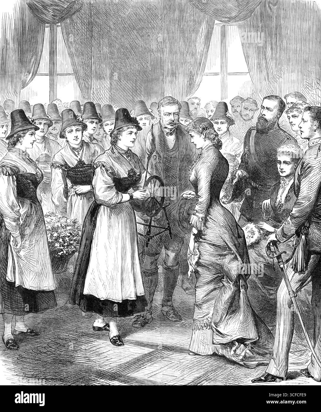 The Imperial Wedding At Vienna Princess Stephanie Of Belgium Receiving crown-prince-rudolf-1886-european-royalty-archduke-rudolf
