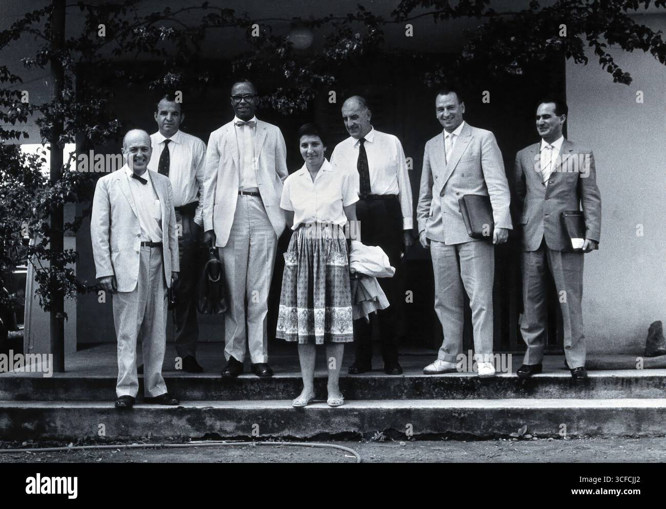 Seven tropical disease scientists, c1920s. Stock Photo