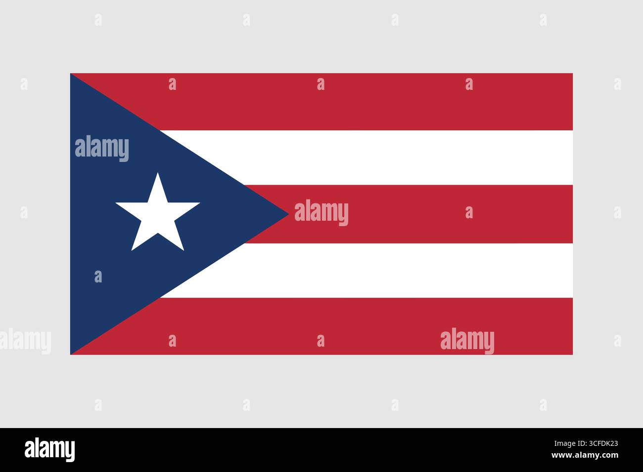 Pouter Rico Flag Puerto Rico National Flag with Red, White Stripes and Star Stock Vector ...
