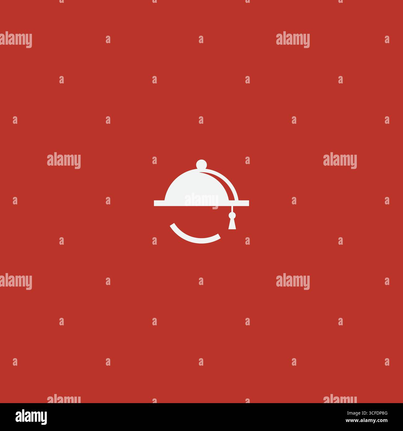 Educated chef logo icon flat vector design Stock Vector