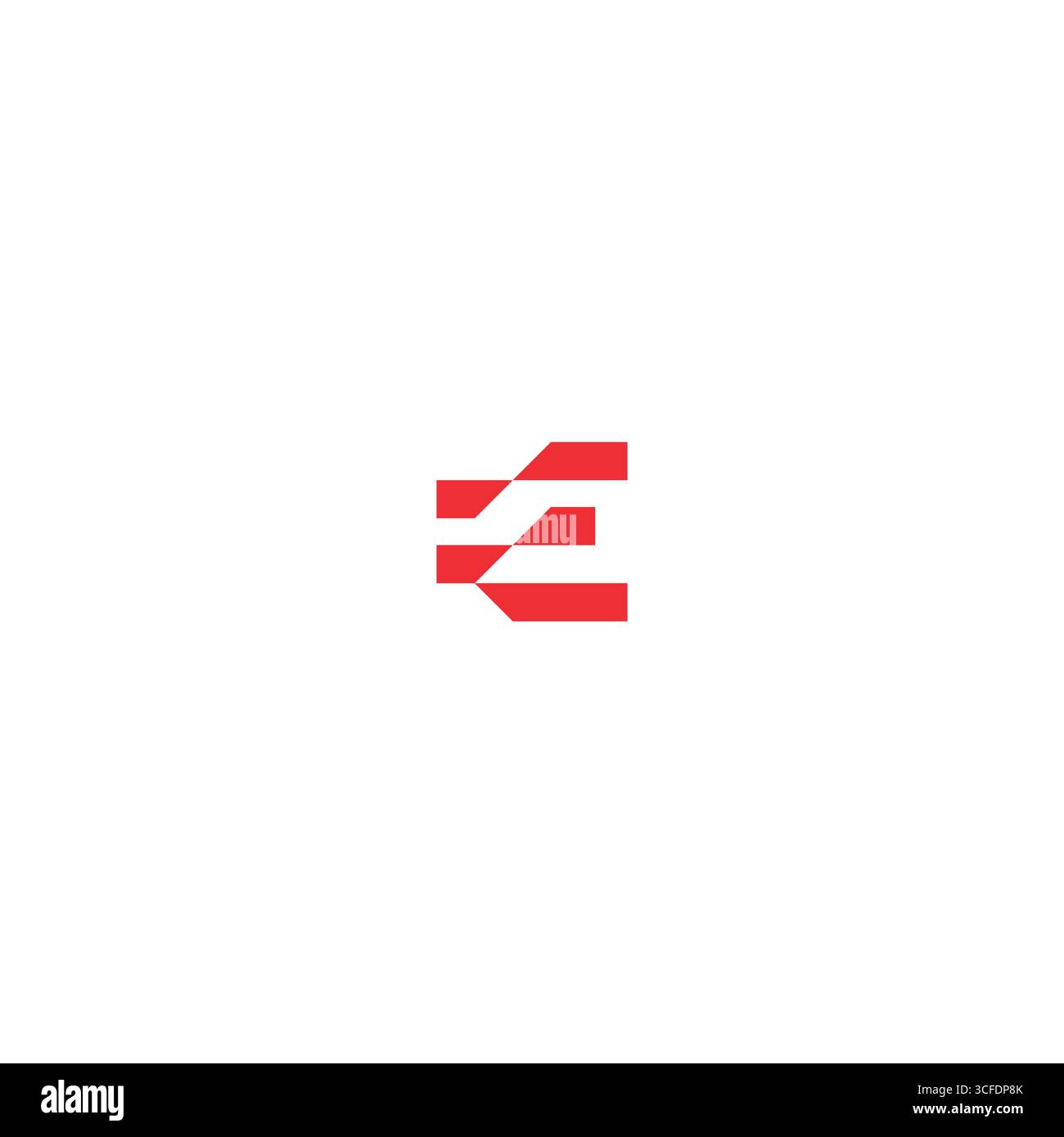 Letter E logo icon flat vector design Stock Vector