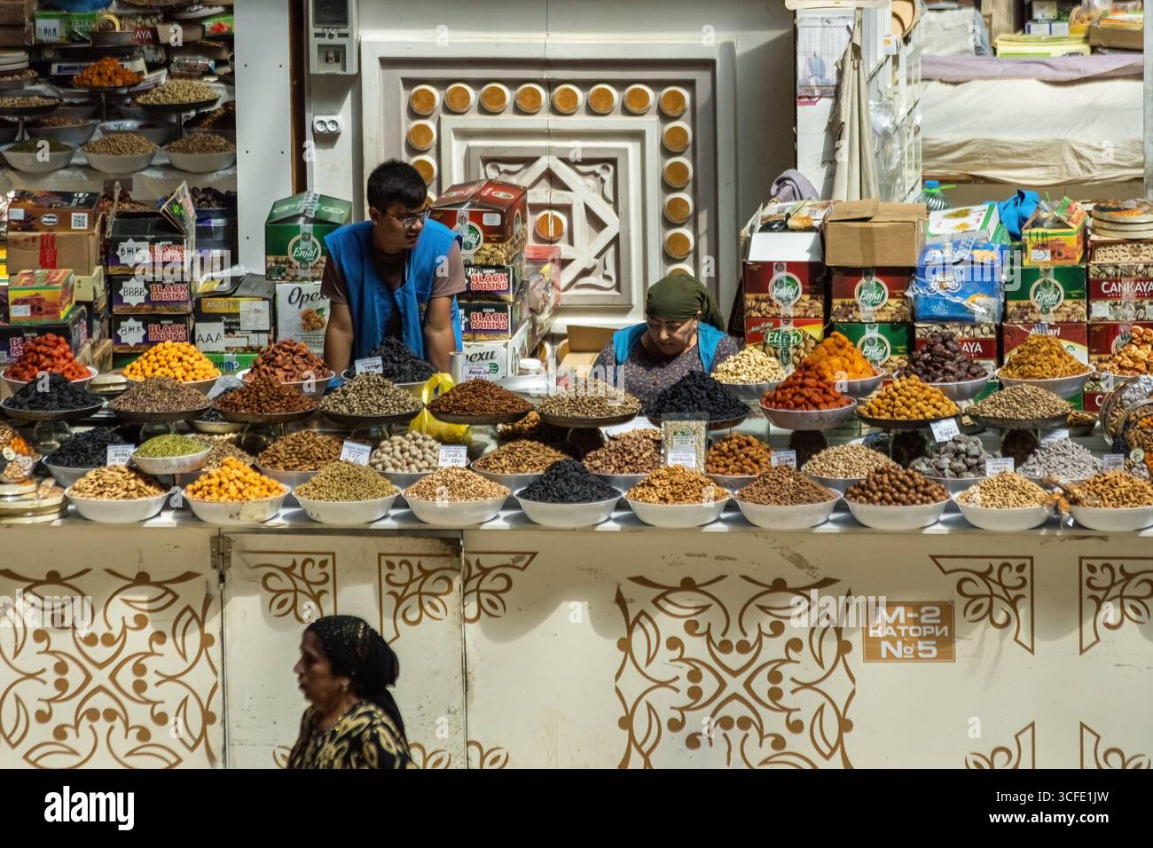 Traditional market Mehrgon Market dry fruits and nuts for sale on the ...