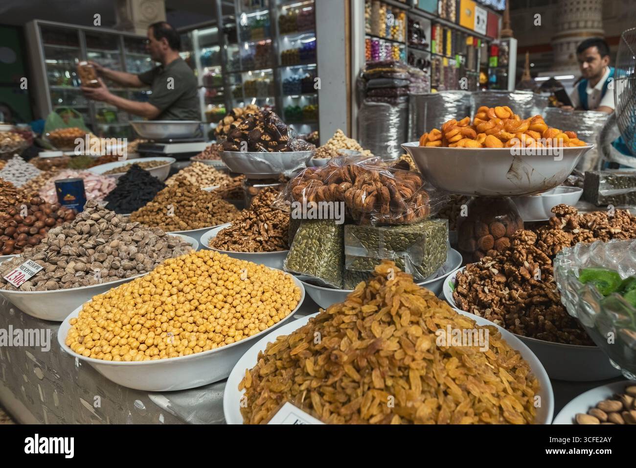 Traditional market Mehrgon Market dry fruits and nuts for sale on the ...