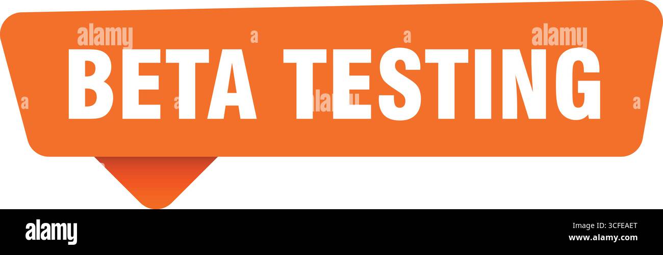 beta testing orange sign isolated on transpatent background. beta testing sticker Stock Vector