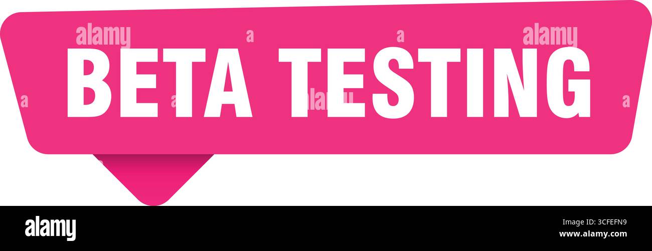 beta testing sign. beta testing magenta sticker isolated on transpatent background Stock Vector