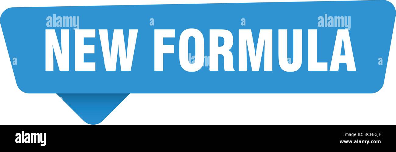 new formula blue sign isolated on transpatent background. new formula sticker Stock Vector