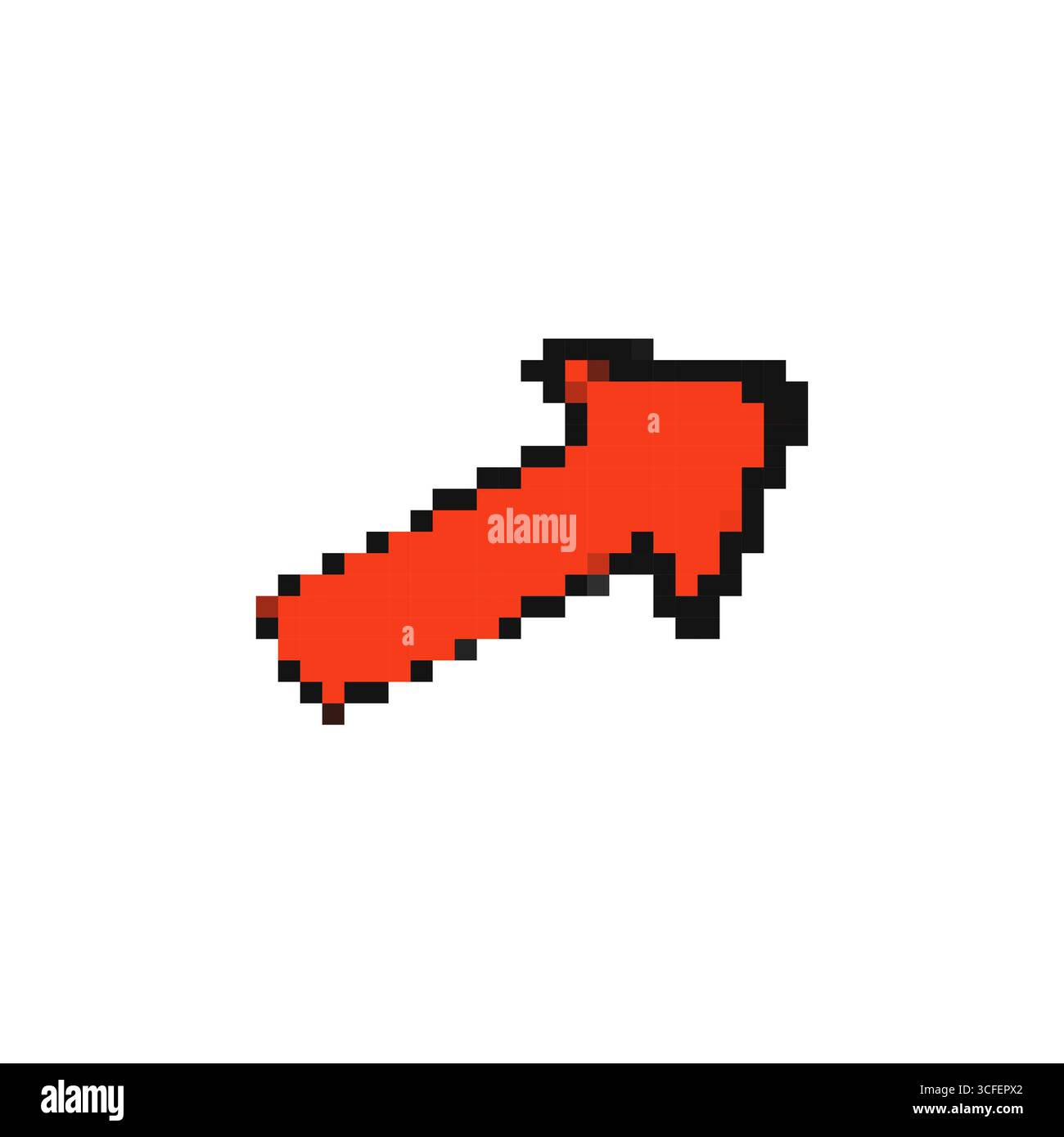 Mosaic pixel arrow icon red pixel art style small square graphic clear ...