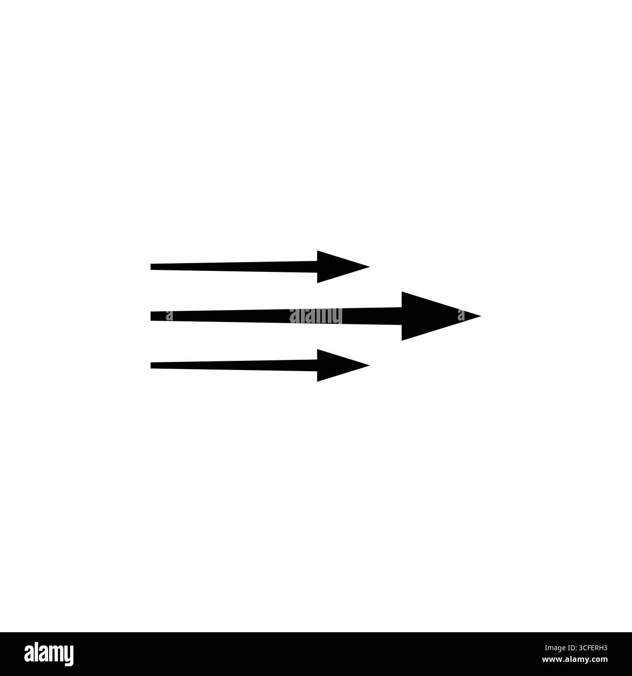 Arrows indicating straight and precise motion with clear direction and ...